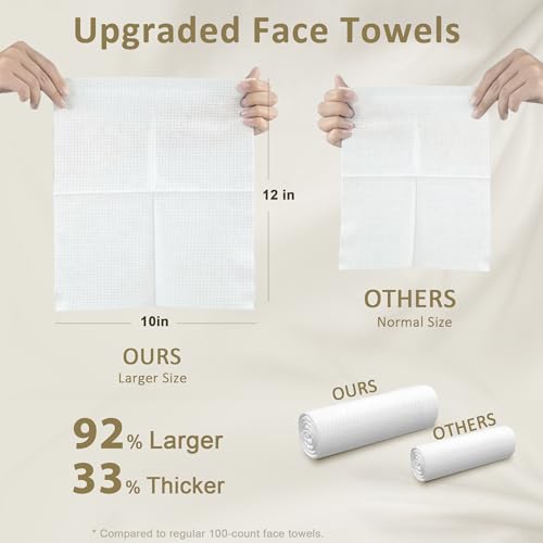 Ourmed Life Face Towels - 10x12 XL Size 50 Count Biodegradable