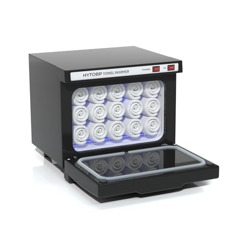 HYTOBP Hot Towel Warmer 85L Black Spa Cabinet