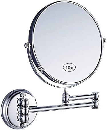 Double-Sided Swivel Makeup Mirror with 10X Magnification