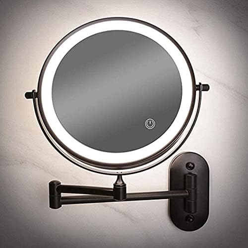 USB Rechargeable Wall Mounted Makeup Mirror with 5X Magnification