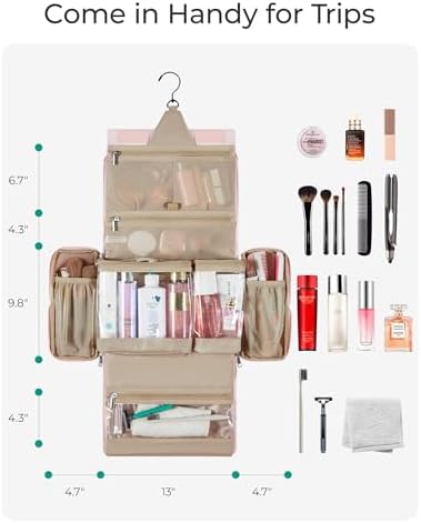 BAGSMART Extra Large Hanging Toiletry Bag for Women