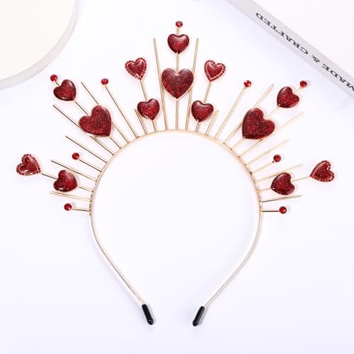 Valentines Day Heart Headband for Women Girls