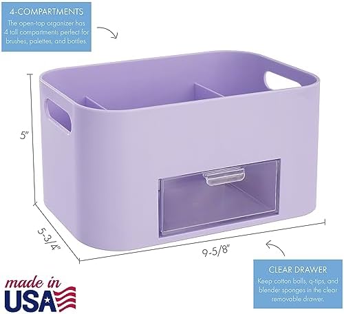 STORi Bliss Lilac Purple Makeup Organizer