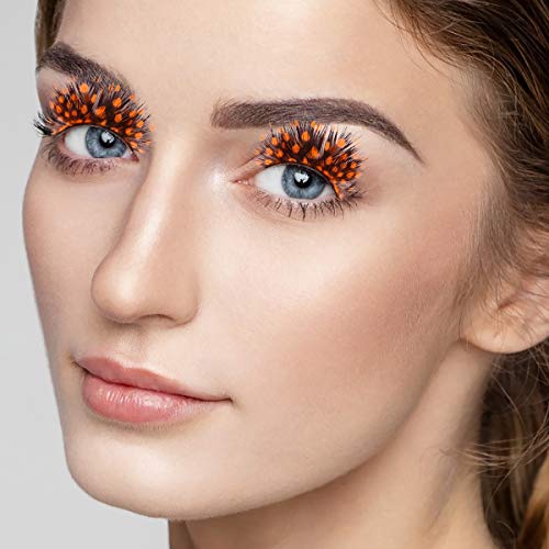SOLUSTRE 2 Pairs Orange False Eyelashes