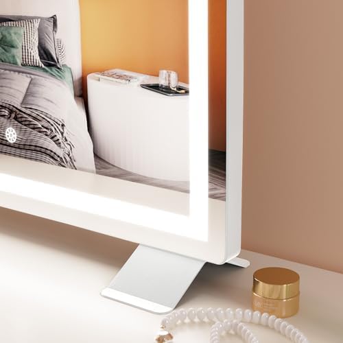 LOWIXI Personal Makeup Mirror with LED Table Lamp and 5X Magnifier
