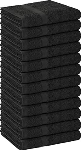 Utopia Towels - 12 Pack Salon Hair Drying Towels 16x27 Inches Black