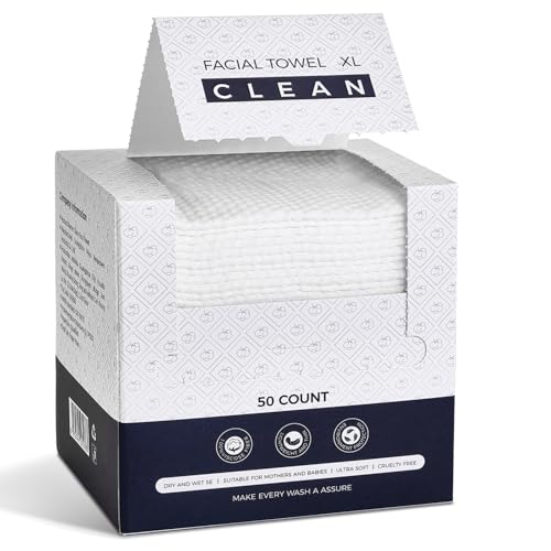 PUPUPE Viscose Biodegradable Face Towels 50 Count 1