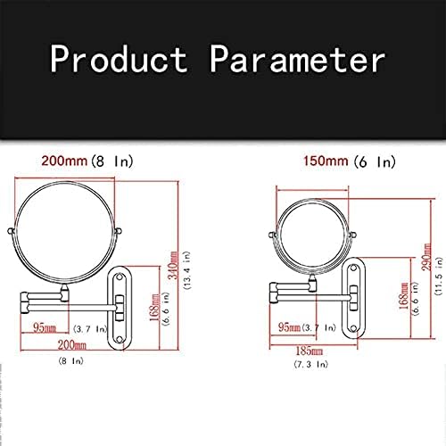 LCARY Wall Mounted Makeup Mirror with 35710x Magnification