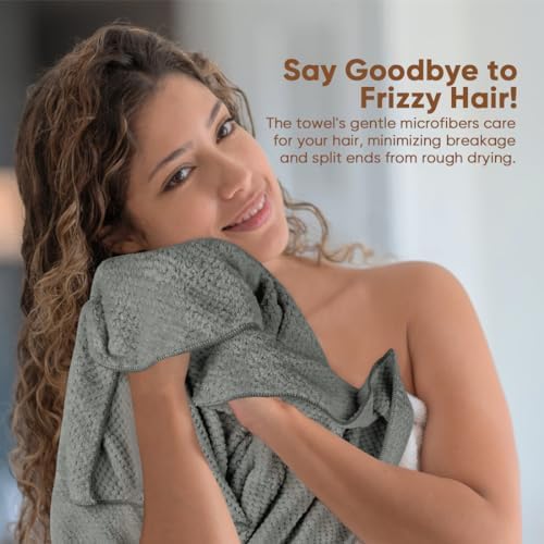 HOMEXCEL 5 Pack Microfiber Hair Towel Wrap for Women