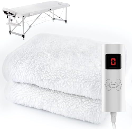 Crablux Massage Table Warmer Pad 9 Heat Settings White