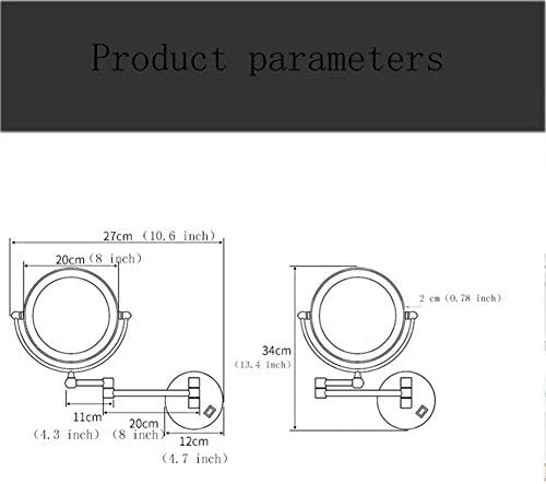 Wall Mounted Makeup Mirror with LED Light and Magnification