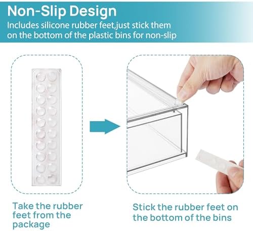 Vtopmart 121 W Clear Stackable Storage Drawers 2 Pack