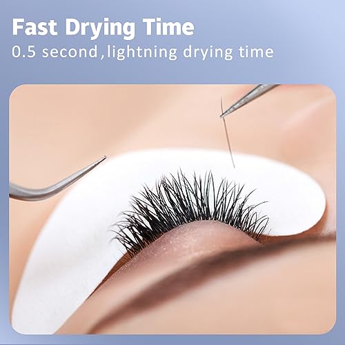 Qeelasee Black Glue for Eyelash Extensions Fast Drying Adhesive