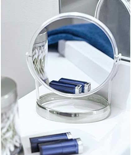 InterDesign Haley Vanity Standing Mirror - Clear and Brushed