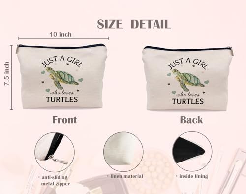 Lacosu Just A Girl Who Loves Turtles Makeup Bag