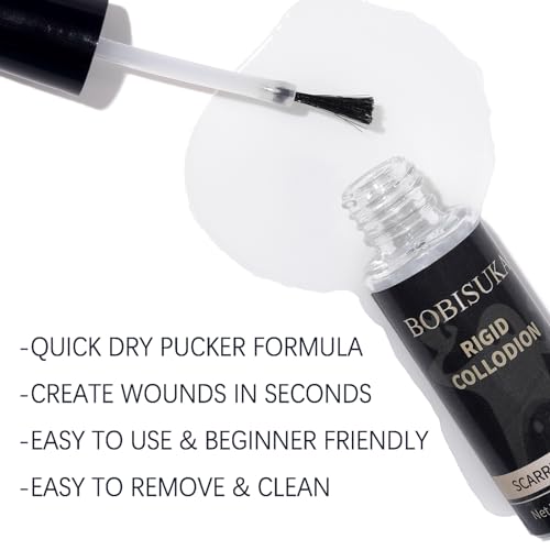 BOBISUKA Rigid Collodion Scar Makeup Kit with Brush Remover