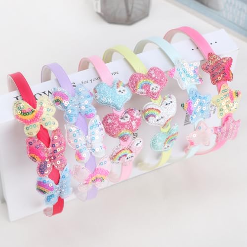 Fishdown Glitter Girls Headbands with Teeth 6 PCS