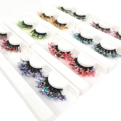 BYVUTE Luminous Q-13 Colorful False Lashes