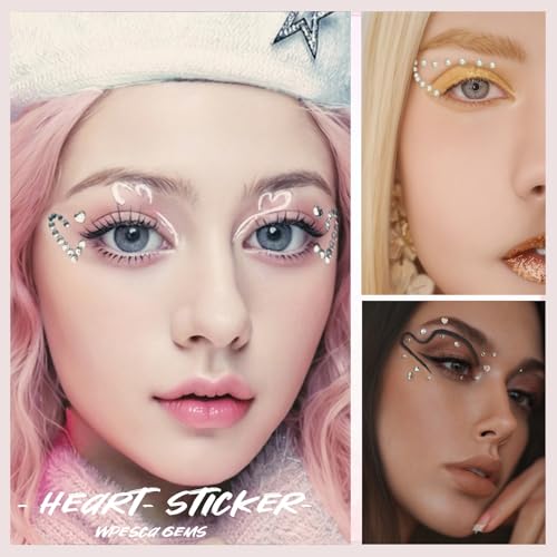 Heart Pearl Face Eye Gems for Makeup and Hair