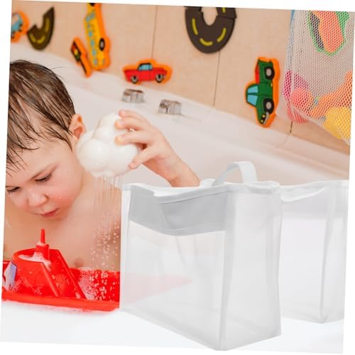 Cabilock Bathtub Toy Organizer with Mesh Bag and Hanging Strap