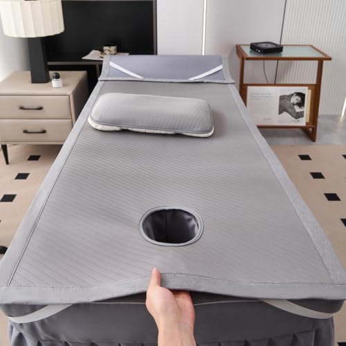 Cooling Massage Bed Cover with Face Hole and Elastic Bands