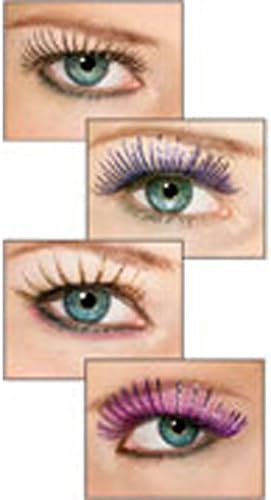 Rubies 1140 BlackGold Tinsel Eyelashes Pack of 12