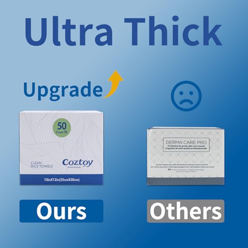 Coztoy Disposable Face Towels 10x12 Inches