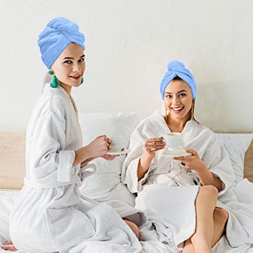 Aivoch 5pcs Microfiber Hair Towels for Wet Hair Drying and Turban Wrap