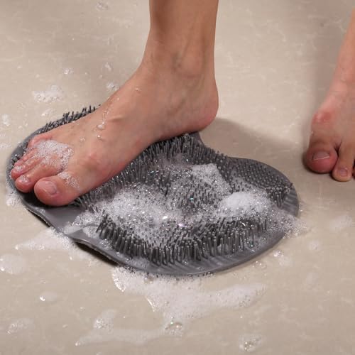 2PACK Shower Foot Scrubber Mat with Non-Slip Suction Cups
