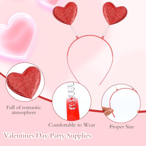 Valentine Heart Headband and Sunglasses Set Red