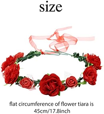 Lawie 10 Pack Boho Flower Crowns with Ribbon