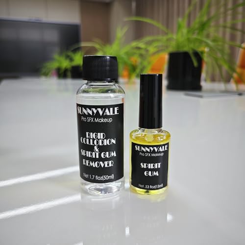 Sunnyvale Spirit Gum Adhesive and Remover Kit - 15ml for Face Body Prosthetics