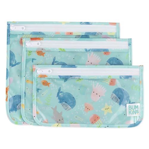 Bumkins Travel Bag Set of 3 Sizes Ocean Life Blue 1