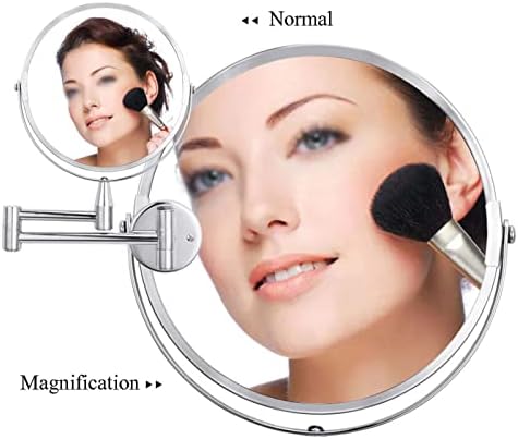 8 Inch Wall Mounted Mirror with 360 Swivel and 10X Magnification