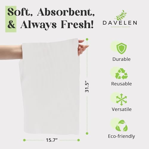 DAVELEN Disposable Large Luxury Towels 50-Count