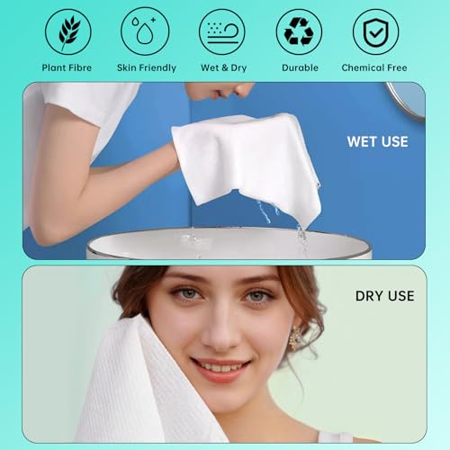 ONLYCARE Biodegradable Face Towels 10 x 12 50 Count