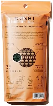 GOSHI Exfoliating Shower Towel - Moss Green
