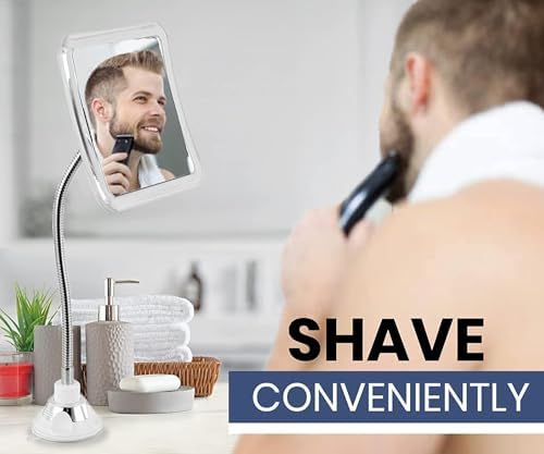 Mirrorvana Flexible Fogless Shower Mirror with Height Adjustment