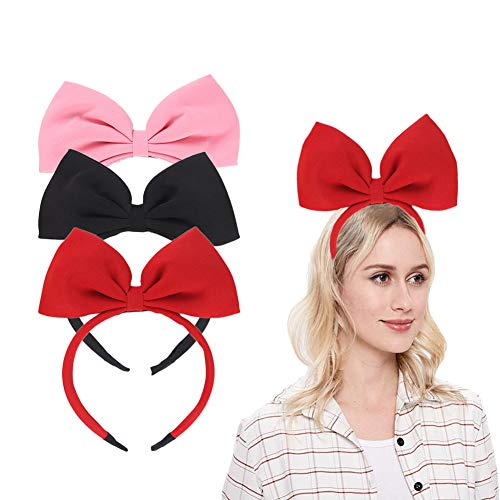 Large Red Bow Headband for Women Girls