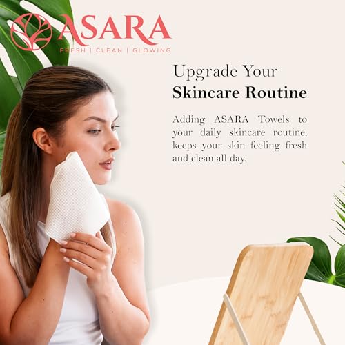 ASARA XL Facial Wipes - Organic Vegan Biodegradable