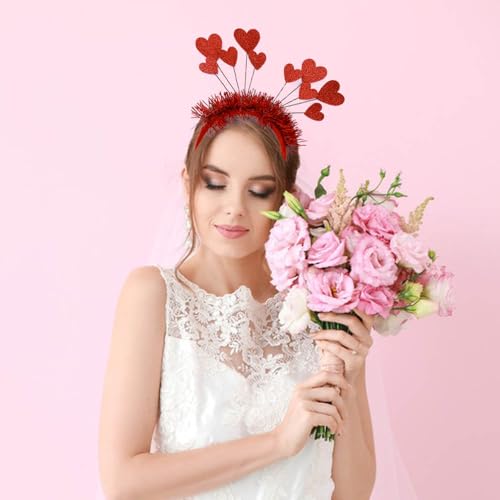 Valentine Heart Glitter Headband for Women Men