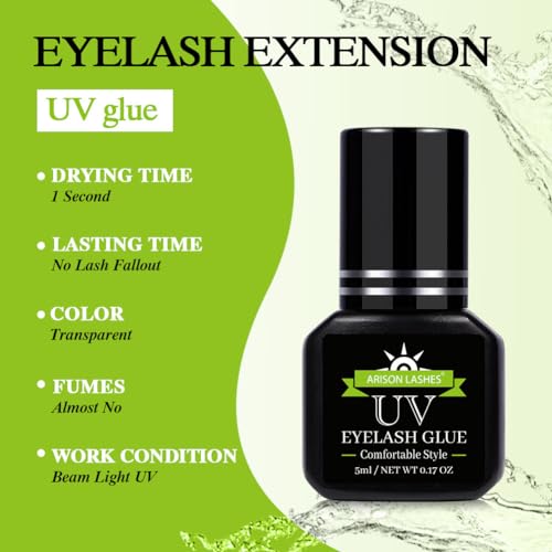 ARISON UV Eyelash Adhesive - Fast Dry 1 Sec 9-10 Weeks Retention