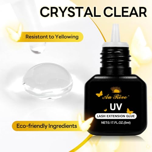 AuReve UV Eyelash Glue 5ml 1-Second Quick-Drying