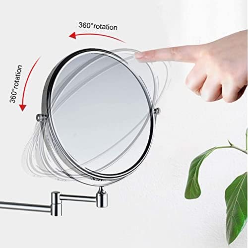 DEIHGE 8 Inch Double Sided Makeup Mirror with 360 Swivel and Magnification