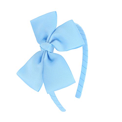 Fashion Baby Blue Grosgrain Bow Headband for Girls