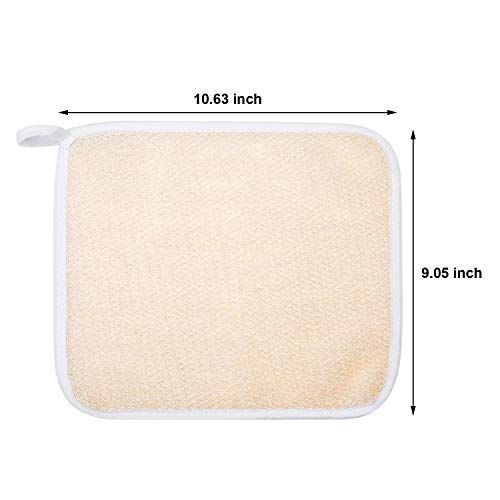 Tatuo 5 Pcs Exfoliating Scrub Wash Cloths for Face and Body