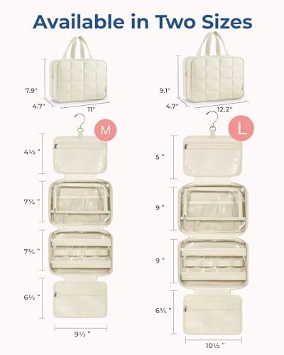 BAGSMART Travel Toiletry Bag with Jewelry Organizer