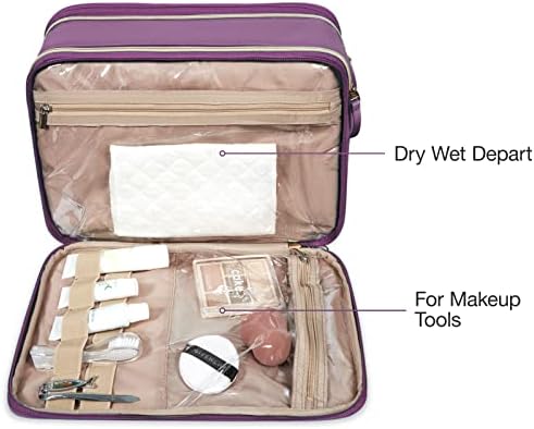BAGSMART Large Toiletry Bag - Water-resistant Makeup Organizer for Travel