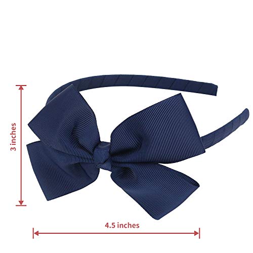 MEEDEE Navy Bow Headband for Girls