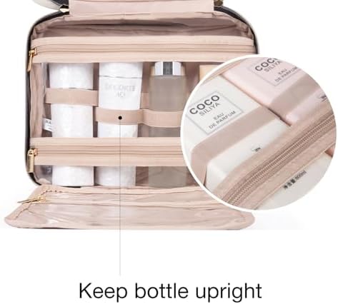 BAGSMART Toiletry Bag with Hanging Hook and 4 Compartments